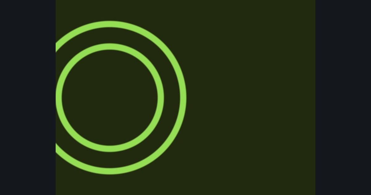 The target picture for the shader challenge "Scrolling ring outline"
