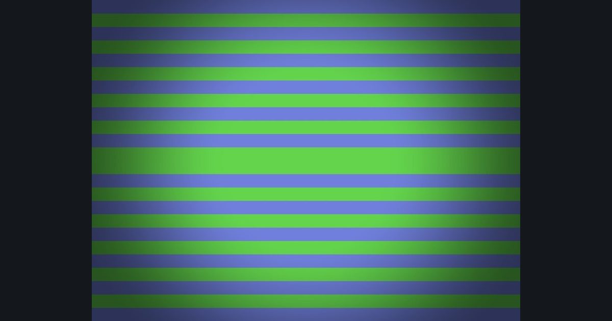 The target picture for the shader challenge "Four-way mirrored stripes with a dark vignette"