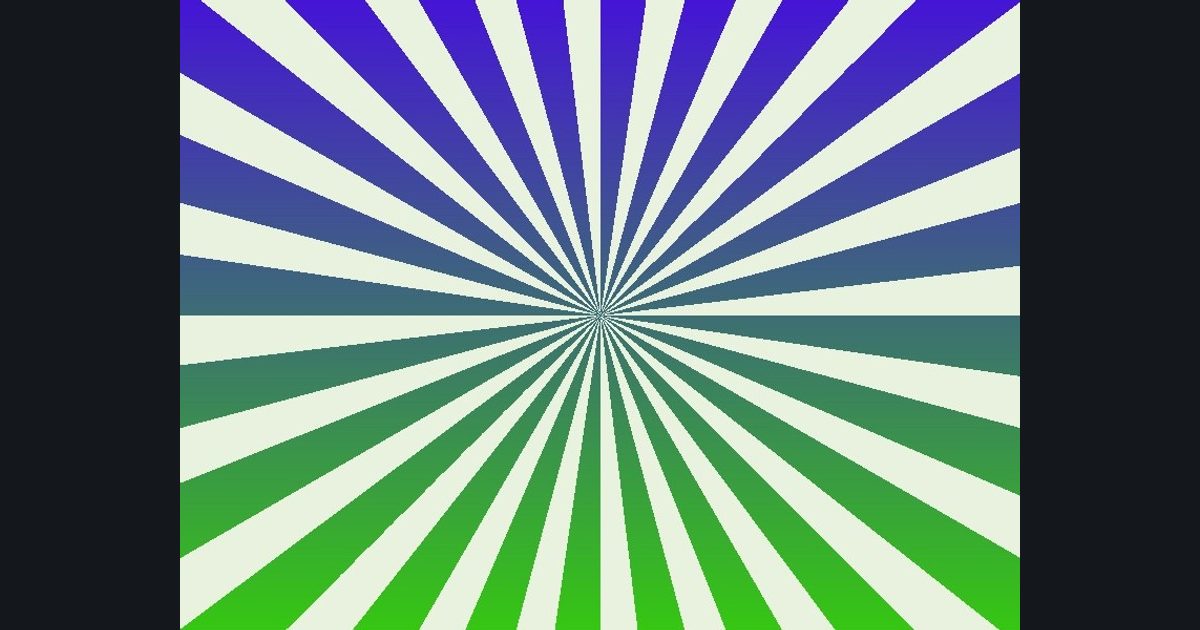 The target picture for the shader challenge "Polar stripes"