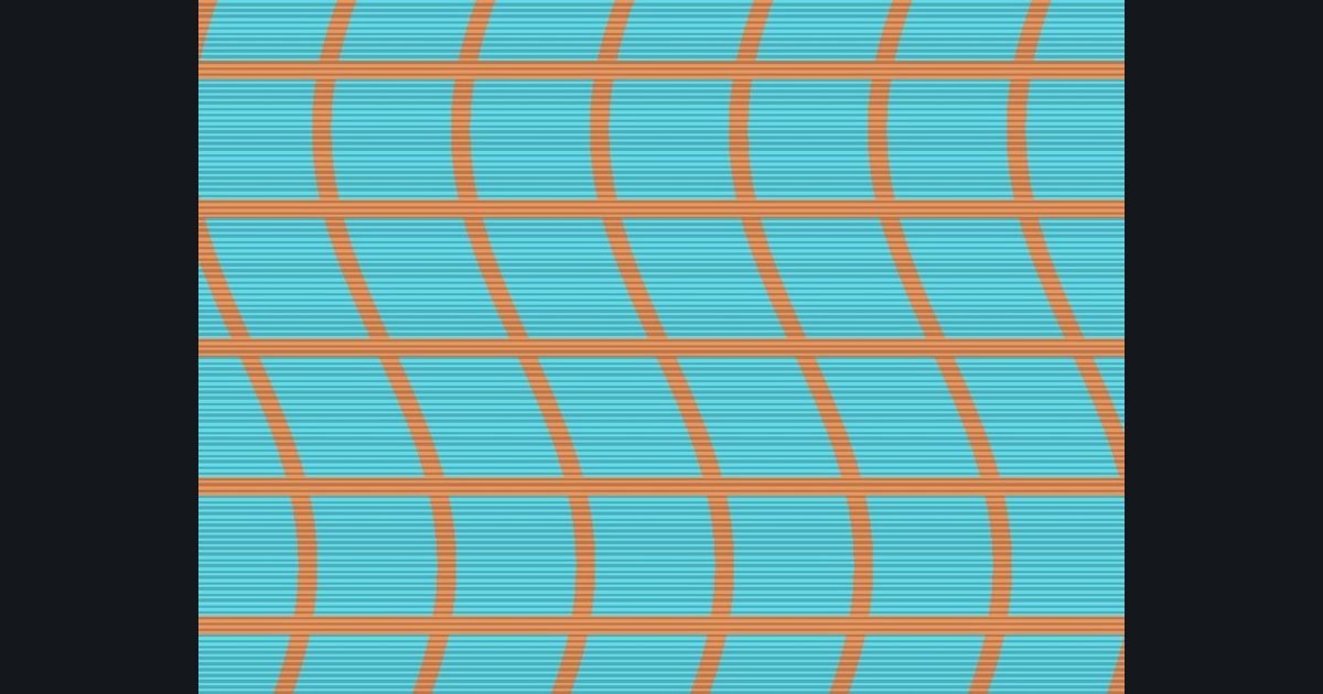 The target picture for the shader challenge "Rippling grid with scanlines"