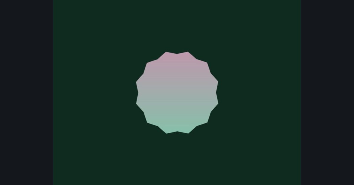 The target picture for the shader challenge "12-way kaleidoscope of hexagon, bulging"