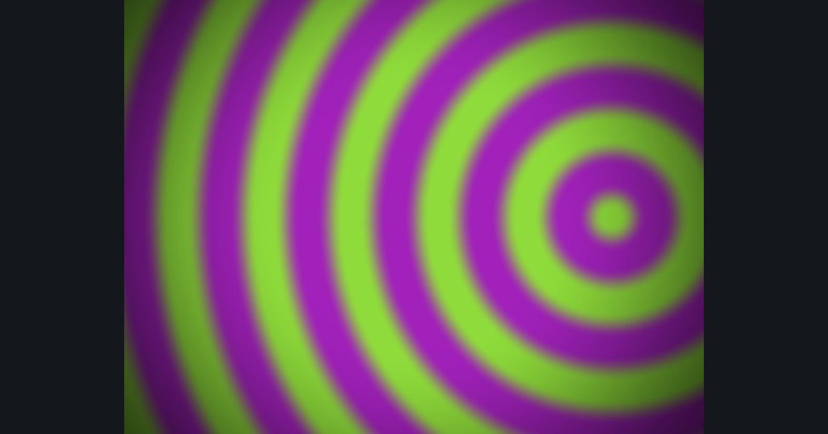 The target picture for the shader challenge "Scrolling rings with a dark vignette"