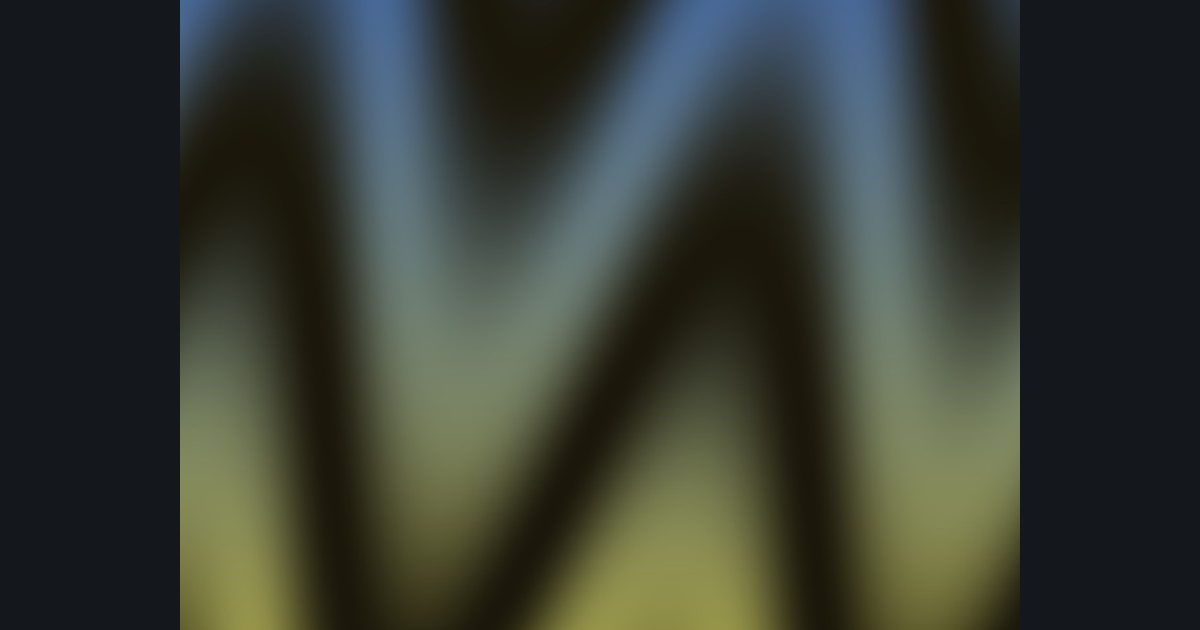 The target picture for the shader challenge "Spinning tilted wavy bands with a pulsing brightness"
