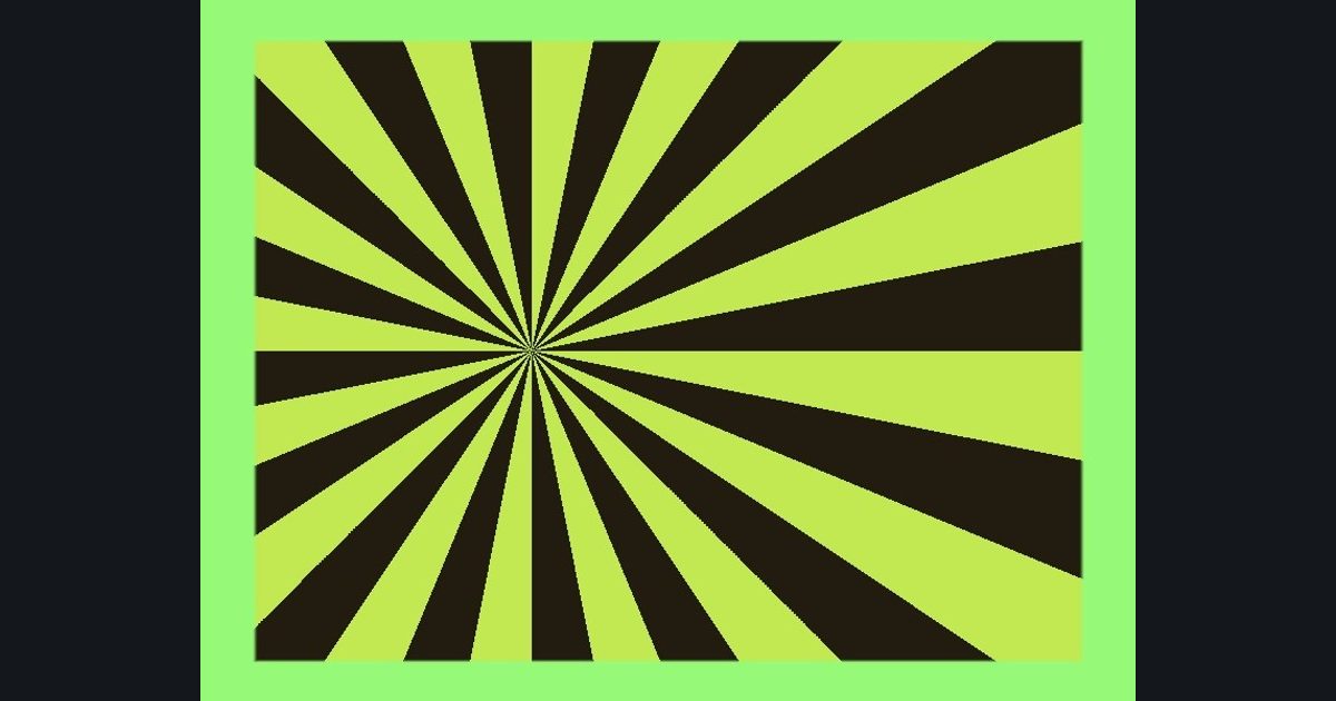 The target picture for the shader challenge "Scrolling rays with a border"