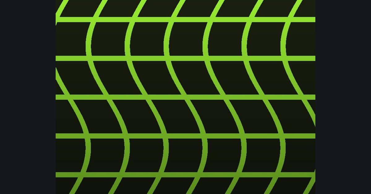 The target picture for the shader challenge "Rippling grid with a fade to dark at the bottom"