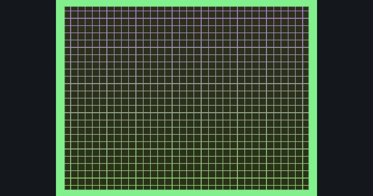 The target picture for the shader challenge "3×3 tiled grid with a border"