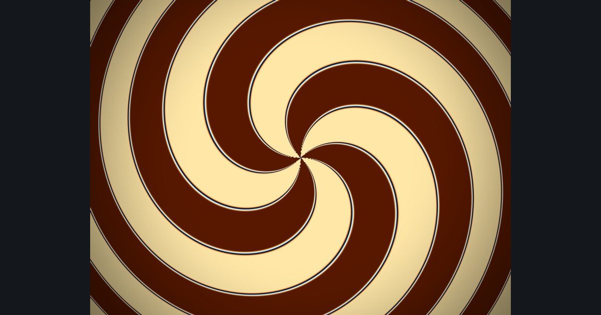 The target picture for the shader challenge "Bulging spiral with a dark vignette"