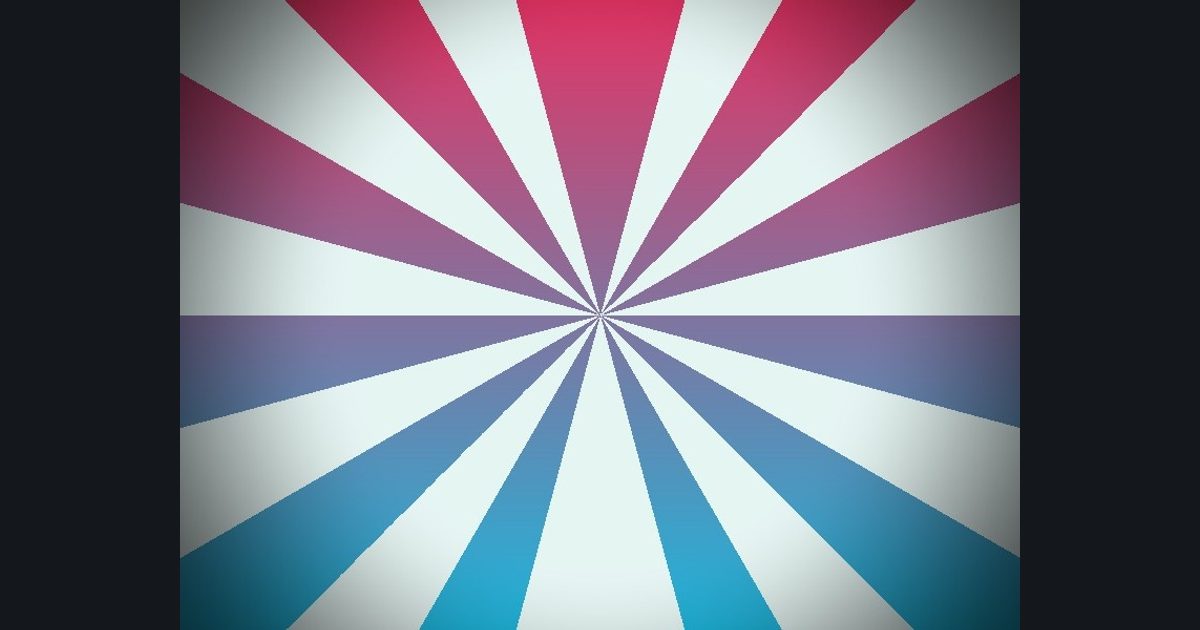 The target picture for the shader challenge "Mirrored rays with a dark vignette"