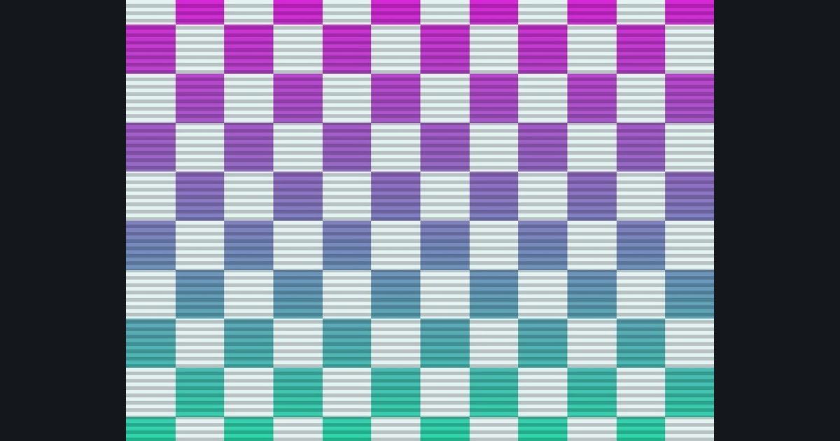 The target picture for the shader challenge "Checkerboard with scanlines"