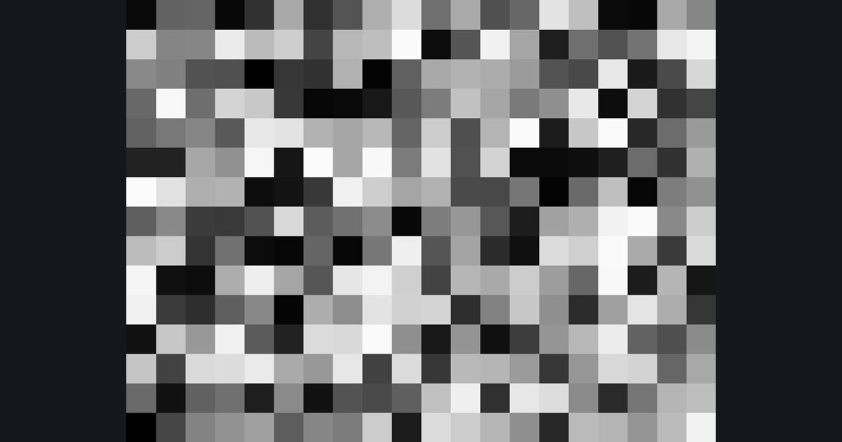 The picture produced by the shader in the lesson "Randomness without random()"