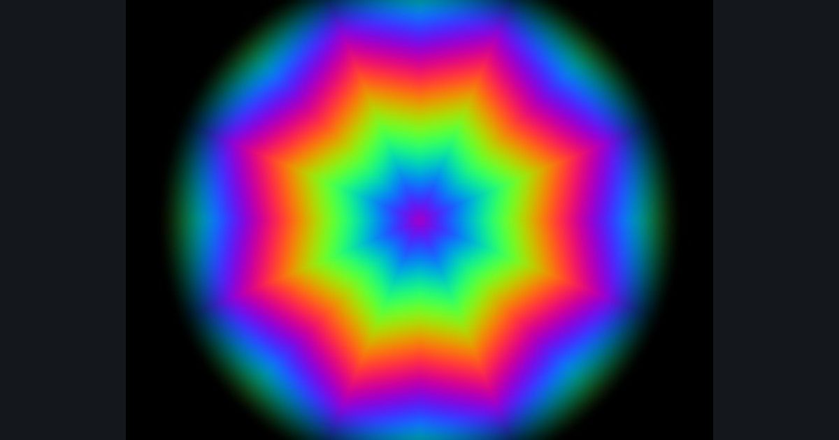The target picture for the shader challenge "Kaleidoscope"