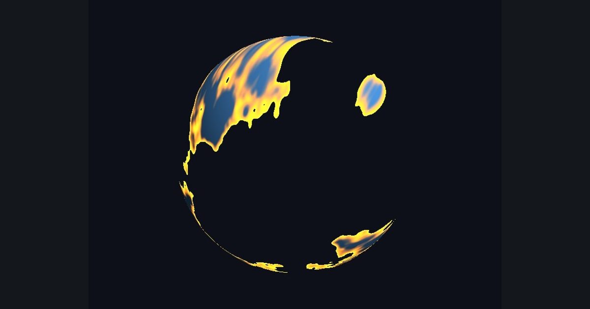The target picture for the shader challenge "Dissolve effect"
