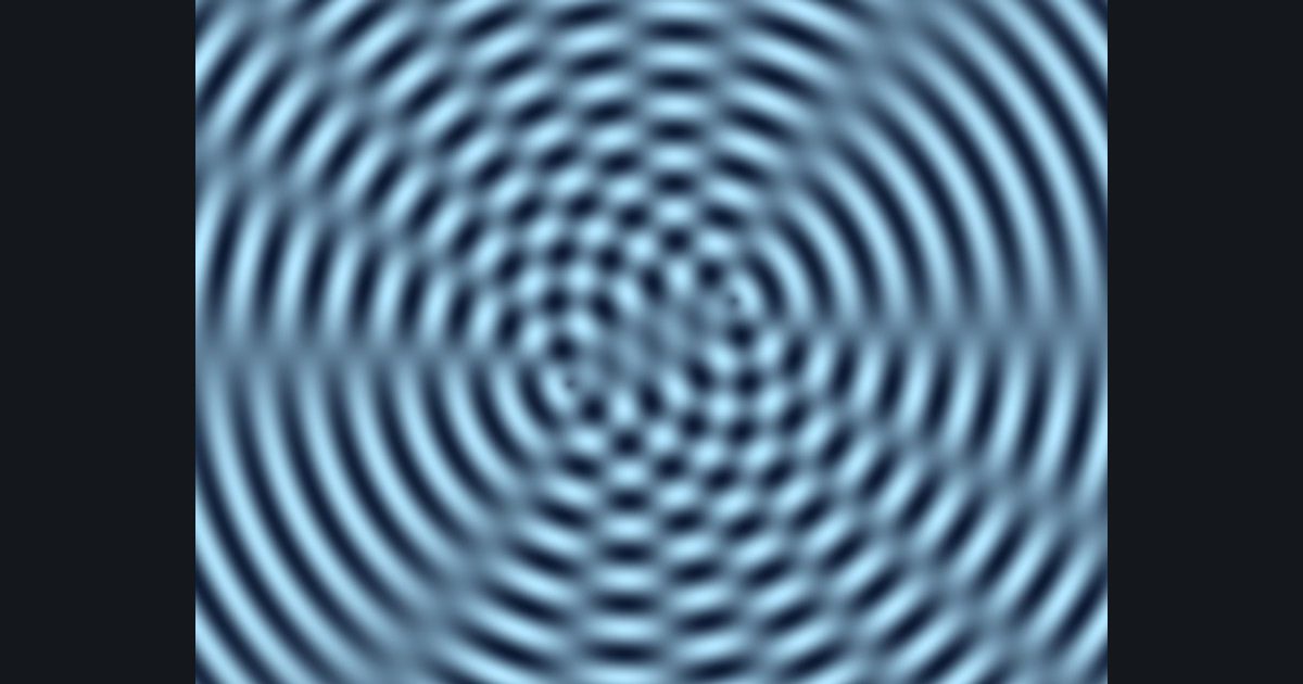 The target picture for the shader challenge "Moiré rings"