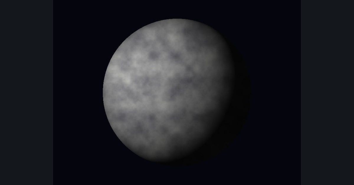 The target picture for the shader challenge "Moon"