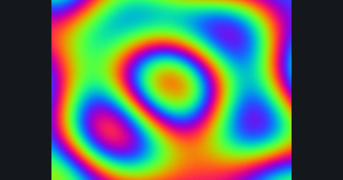The target picture for the shader challenge "Plasma"