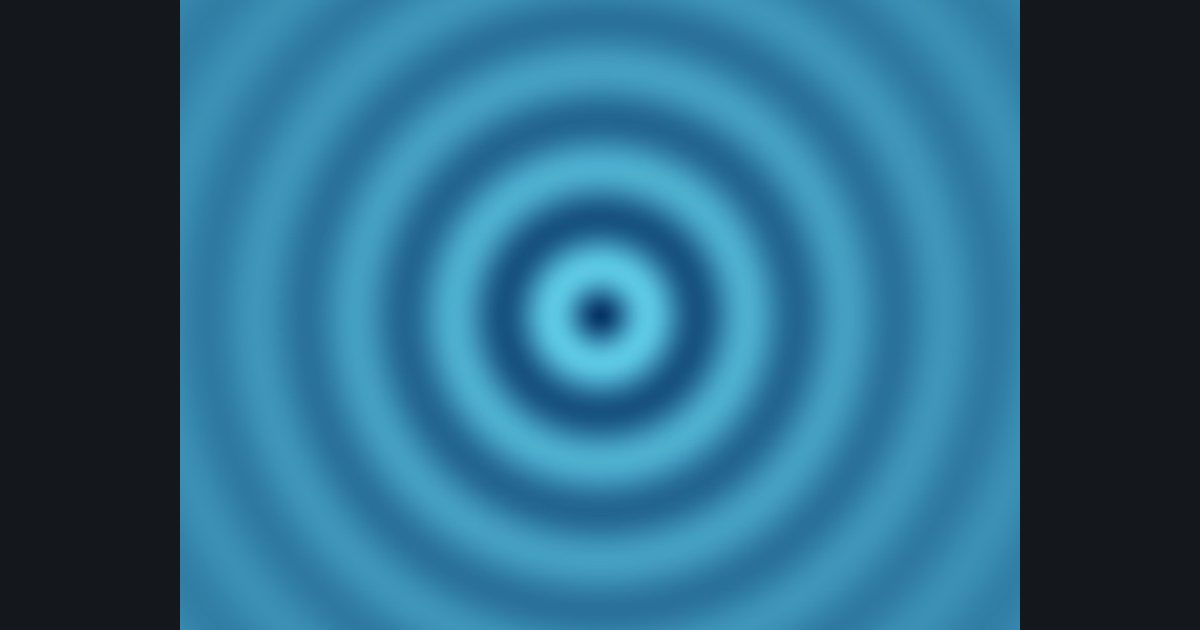 The target picture for the shader challenge "Water ripples"