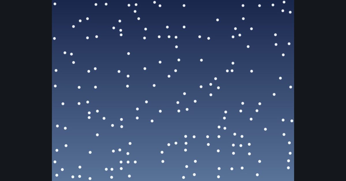 The target picture for the shader challenge "Snowfall"