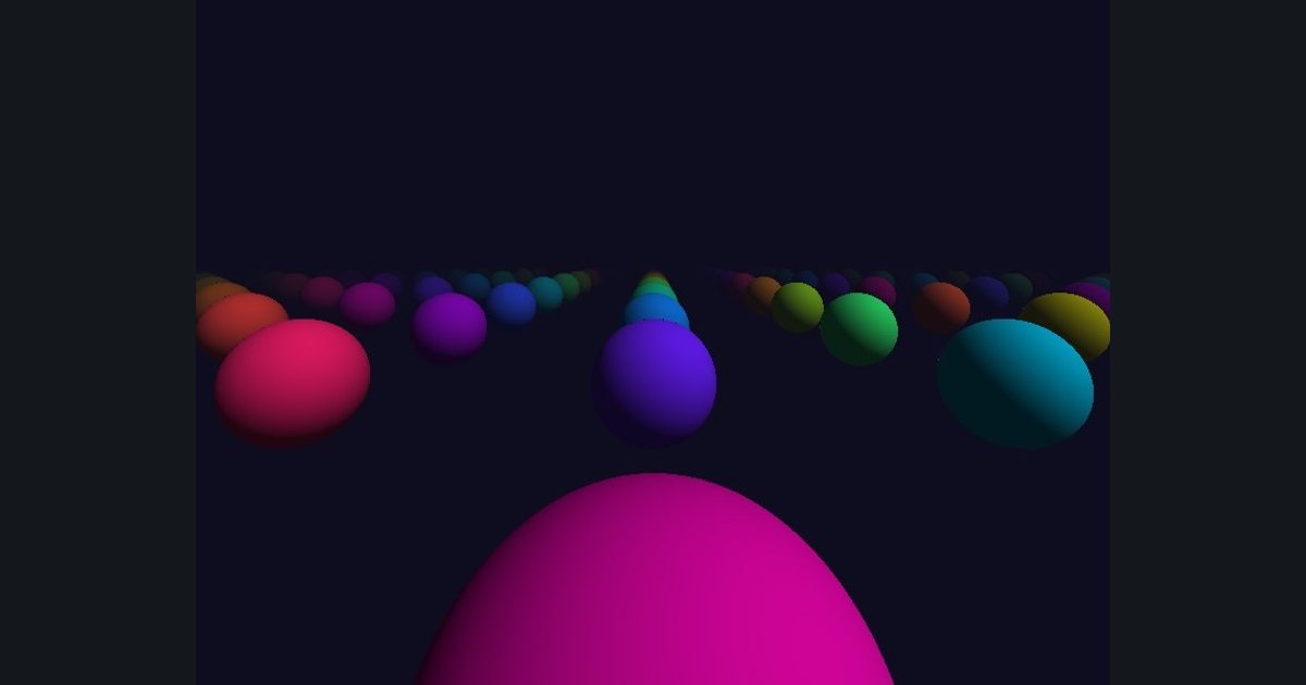 The target picture for the shader challenge "Endless sphere field"