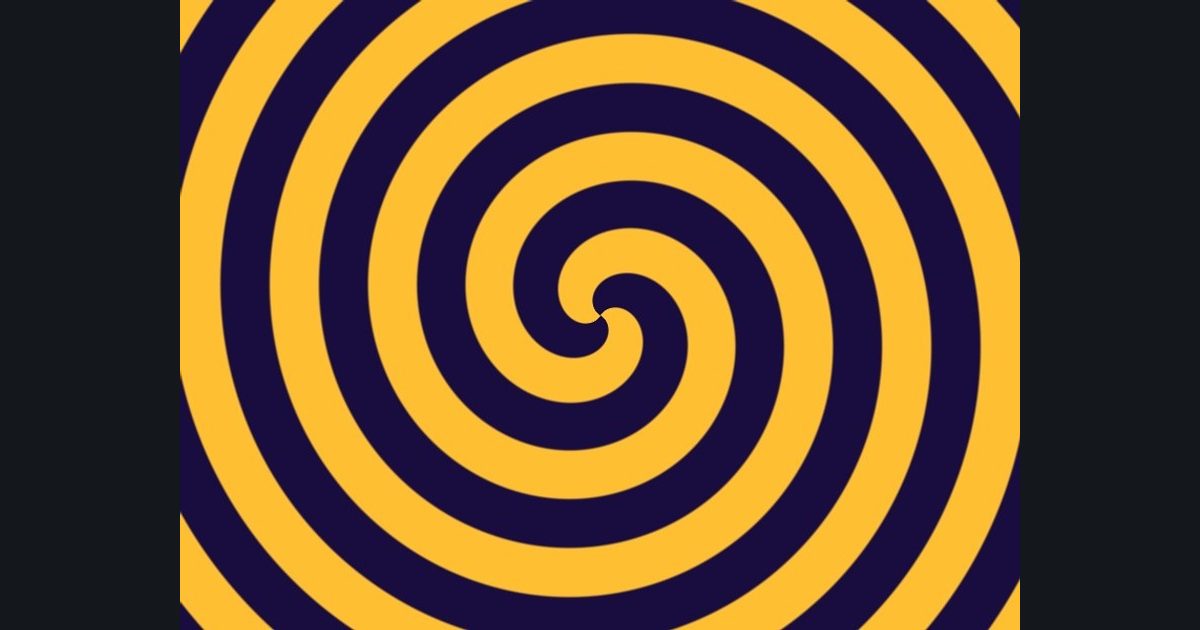The target picture for the shader challenge "Hypnotic spiral"