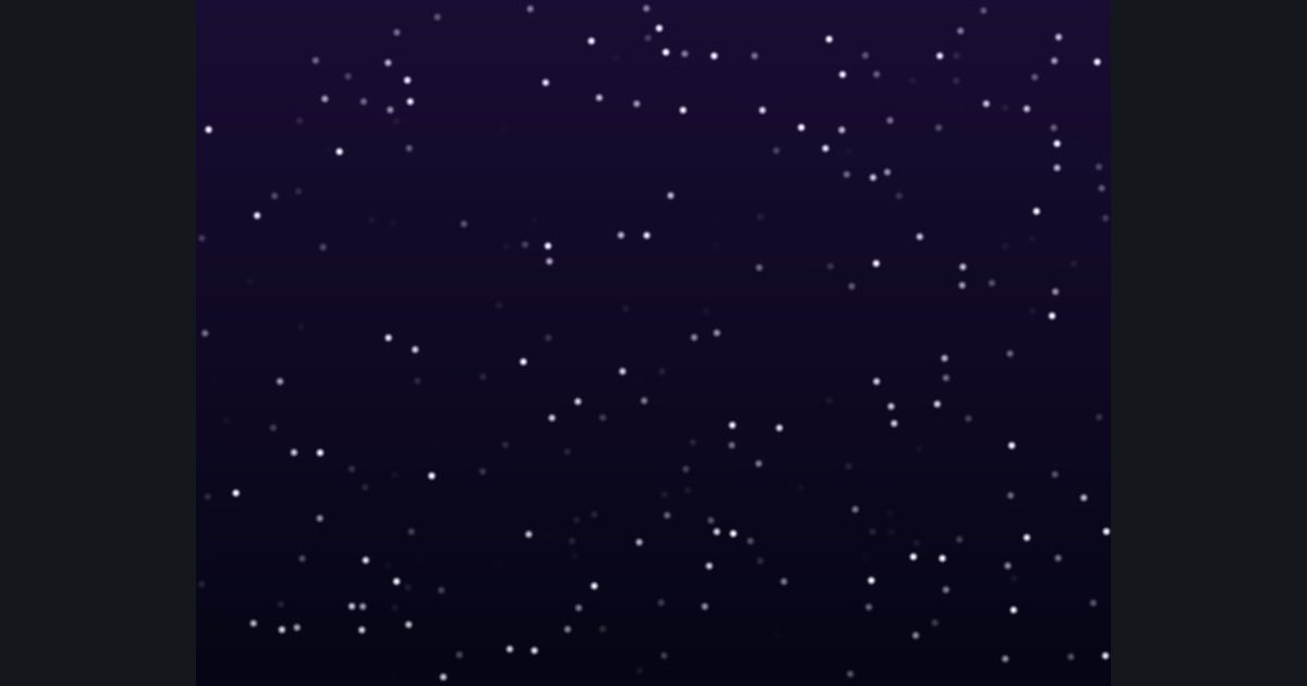 The target picture for the shader challenge "Twinkling starfield"