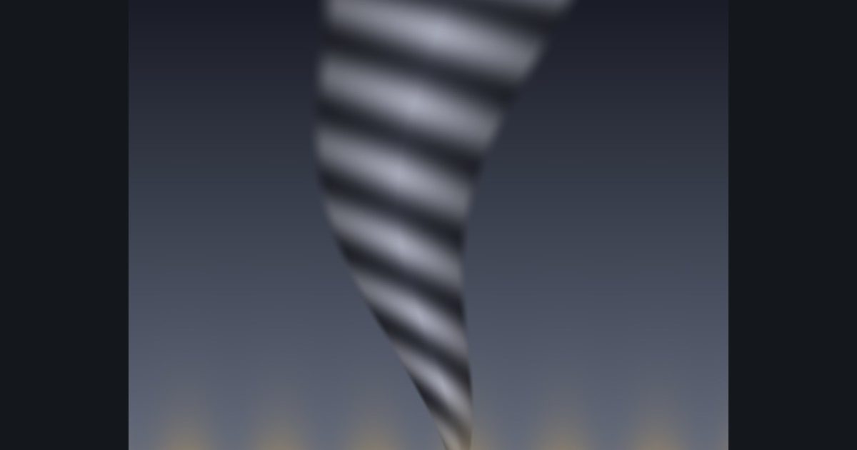 The target picture for the shader challenge "Tornado"