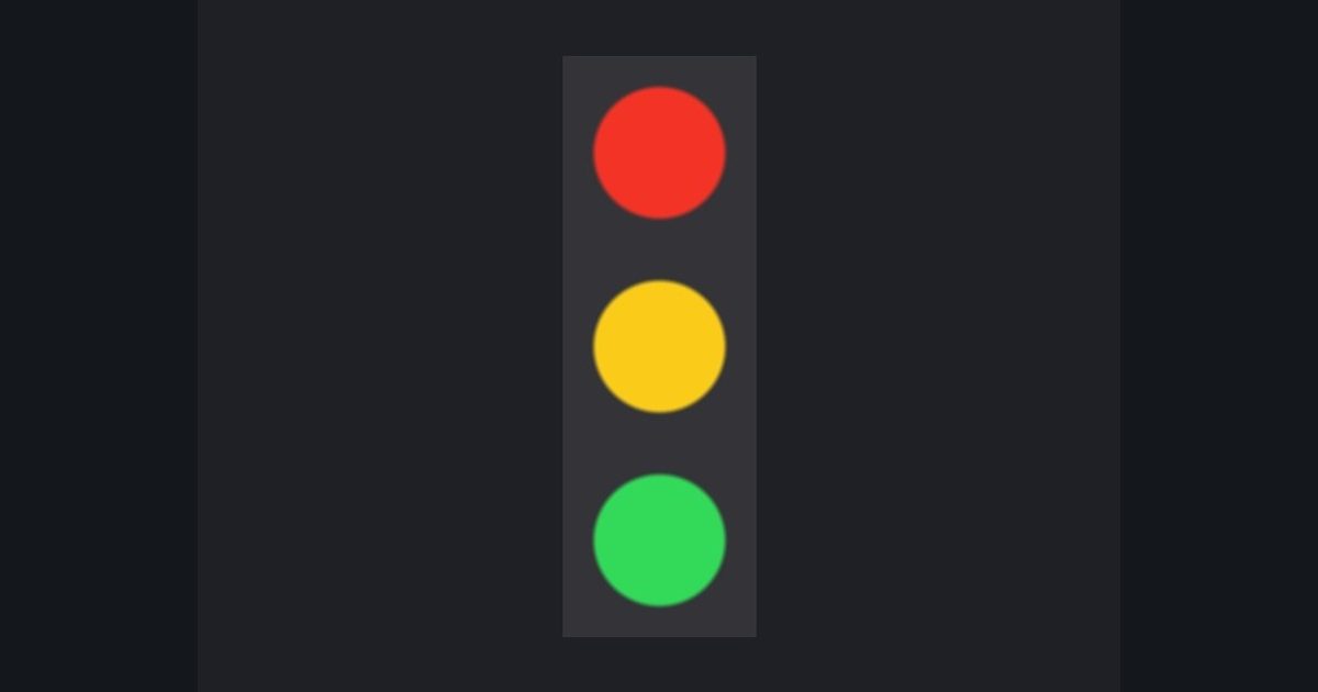 The target picture for the shader challenge "Traffic light"