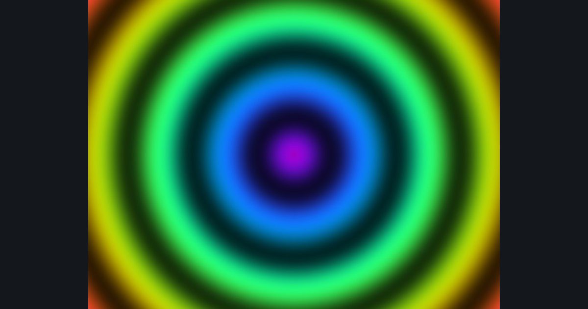 The picture produced by the shader in the lesson "Taking it into Unity"