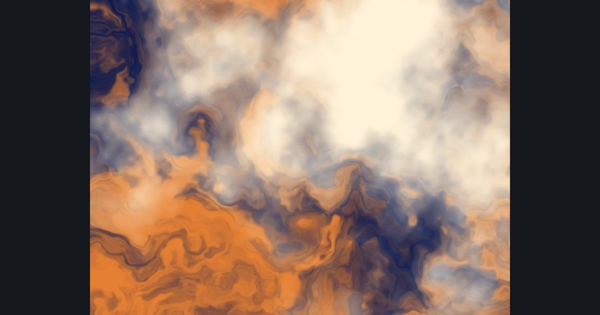 The target picture for the shader challenge "Swirling fluid (flow noise)"