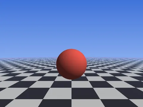 Target picture for Bouncing ball on a checker floor