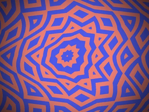 Target picture for 10-way kaleidoscope of zigzag stripes, rippling with a dark vignette