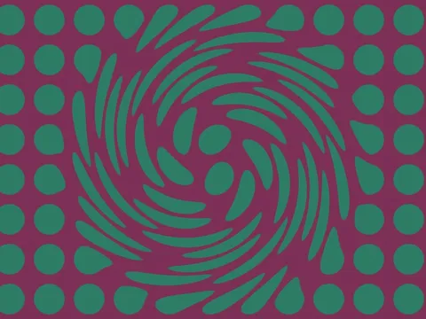 Target picture for Twisted scrolling dots with a pulsing brightness