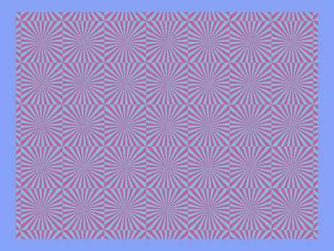 Target picture for 6×6 tiled rays with a border