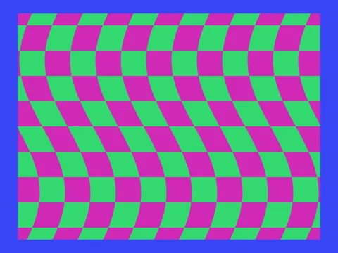 Target picture for Rippling checkerboard with a border