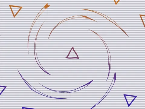 Target picture for Twisted 3×3 tiled triangle outline with scanlines