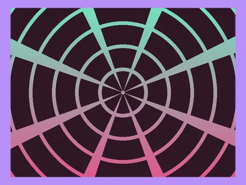 Target picture for Spinning polar grid with a border