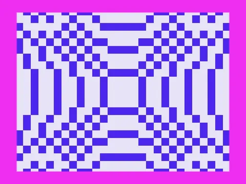 Target picture for Pixelated polar stripes with a border
