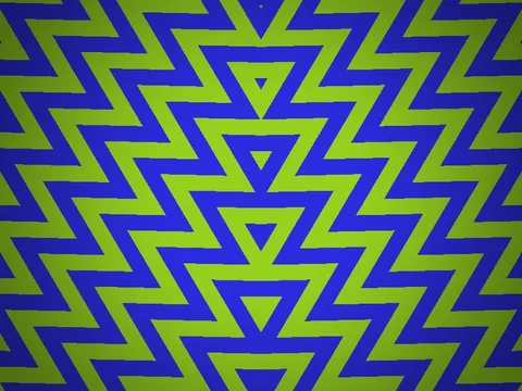 Target picture for Mirrored spinning zigzag stripes with a dark vignette