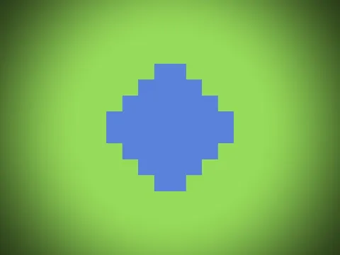 Target picture for Pixelated pulsing diamond with a dark vignette