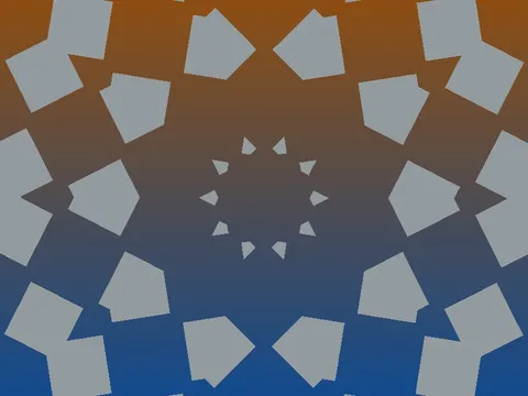 Target picture for 10-way kaleidoscope of diamond lattice with a pulsing brightness