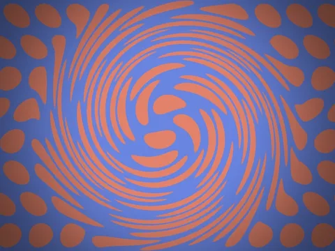 Target picture for Twisted rippling dots with a dark vignette