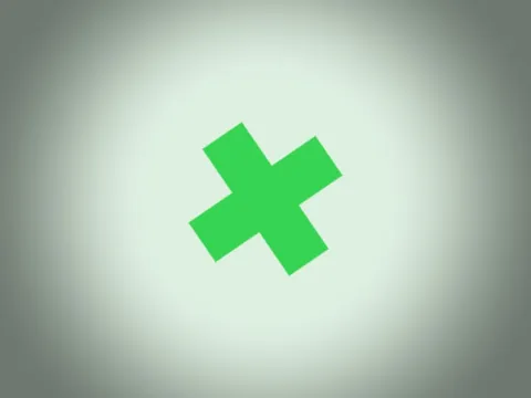 Target picture for Tilted cross with a dark vignette