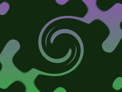 Target picture for Twisted four-way mirrored noise blobs with a pulsing brightness