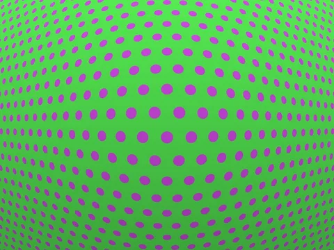 Target picture for Bulging mirrored staggered dots with a fade to dark at the bottom