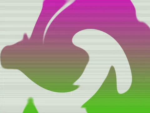 Target picture for Pulsing twisted noise blobs with scanlines