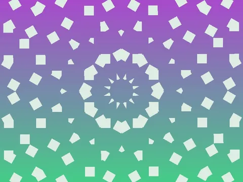 Target picture for 12-way kaleidoscope of diamond lattice, spinning