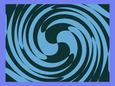 Target picture for Twisted spinning checkerboard with a border