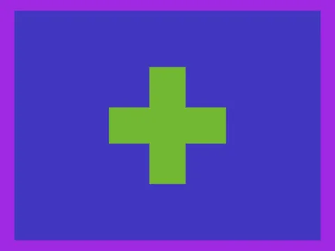 Target picture for Pulsing cross with a border