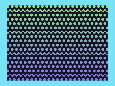 Target picture for 4×4 tiled staggered dots with a border