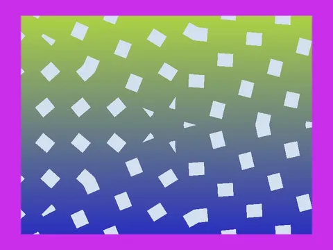 Target picture for 5-way kaleidoscope of diamond lattice, rippling with a border