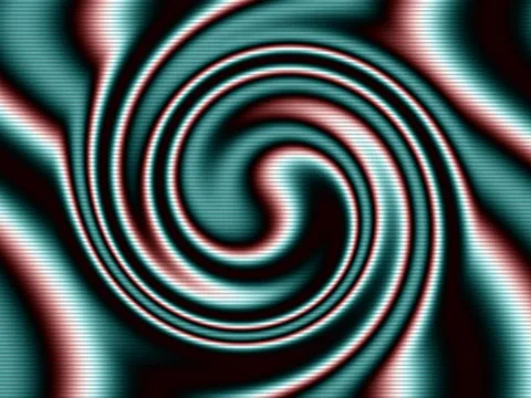 Target picture for Twisted rippling wavy bands with scanlines